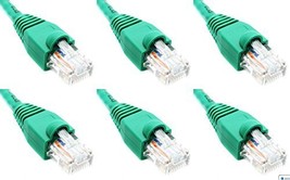 Ultra Spec Cables Pack of 6 - Green 1FT Cat6 Ethernet Network Cable LAN Internet - £16.77 GBP