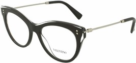 Brand New Valentino Va 3023 5086 Black Clear Authentic Eyeglasses Frame 52-17 - $147.26