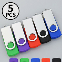 5 Pack 2 GB USB 2.0 Flash Drives USB Swivel Memory Sticks Rotating Pen D... - £23.62 GBP