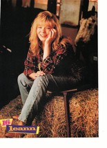 Leann Rimes teen magazine pinup clipping sitting on a haystack brown boo... - £2.75 GBP