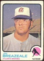 Atlanta Braves Jim Breazeale 1973 Topps Baseball Card 33 good - £0.39 GBP