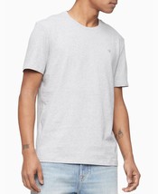 Calvin Klein Men&#39;s Smooth Cotton Solid Crewneck T-Shirt Heroric Gray Heather-2XL - £17.32 GBP