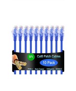 Cat6 Patch Cable 5’ 10 Pack Lot Network RJ45 Ethernet Pure Copper - $369.71 MXN