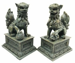 Ebros Chinese Forbidden Palace Guardian Pair Fu Foo Dogs Lions Figurine ... - £27.07 GBP