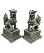 Ebros Chinese Forbidden Palace Guardian Pair Fu Foo Dogs Lions Figurine ... - £27.13 GBP