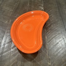 Fiesta Bistro Crescent Poppy Orange Plate Fiestaware Kidney Homer Laughl... - $59.39