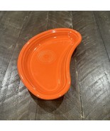 Fiesta Bistro Crescent Poppy Orange Plate Fiestaware Kidney Homer Laughl... - $81.22 CAD