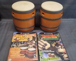 Nintendo GameCube Bongo Drums DOL-021 + DK Donkey Kong Jungle Beat &amp; Konga - £63.50 GBP