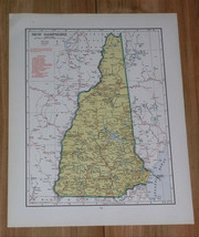 1943 Vintage Wwii Map Of New Hampshire / Nevada - £15.08 GBP