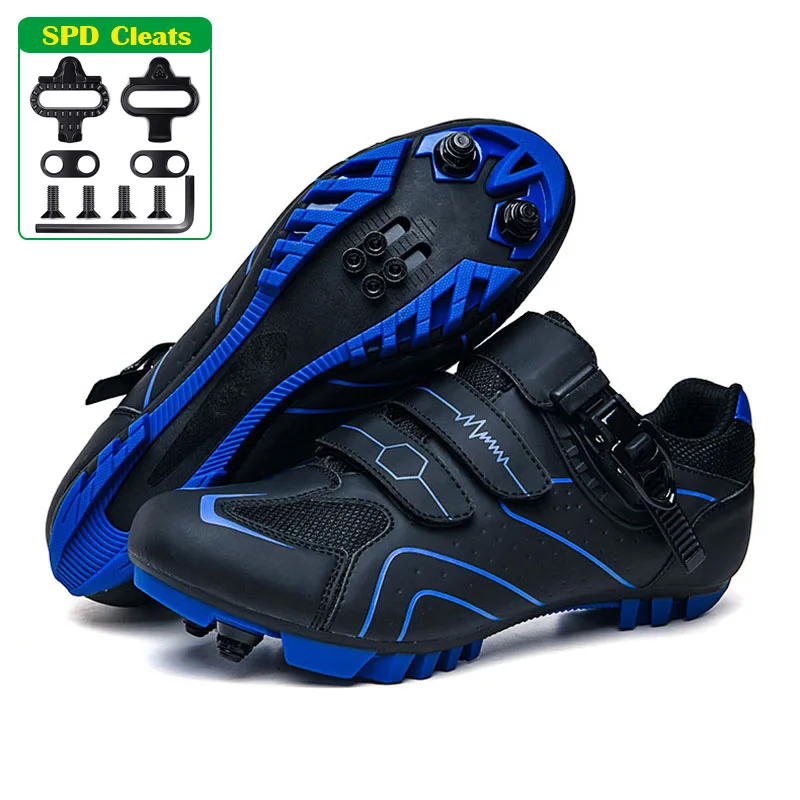 Men Cycling Sneaker Mtb Flat Cleats Self-Loc Mountain Bike Shoes Women Road Cycl - £157.17 GBP