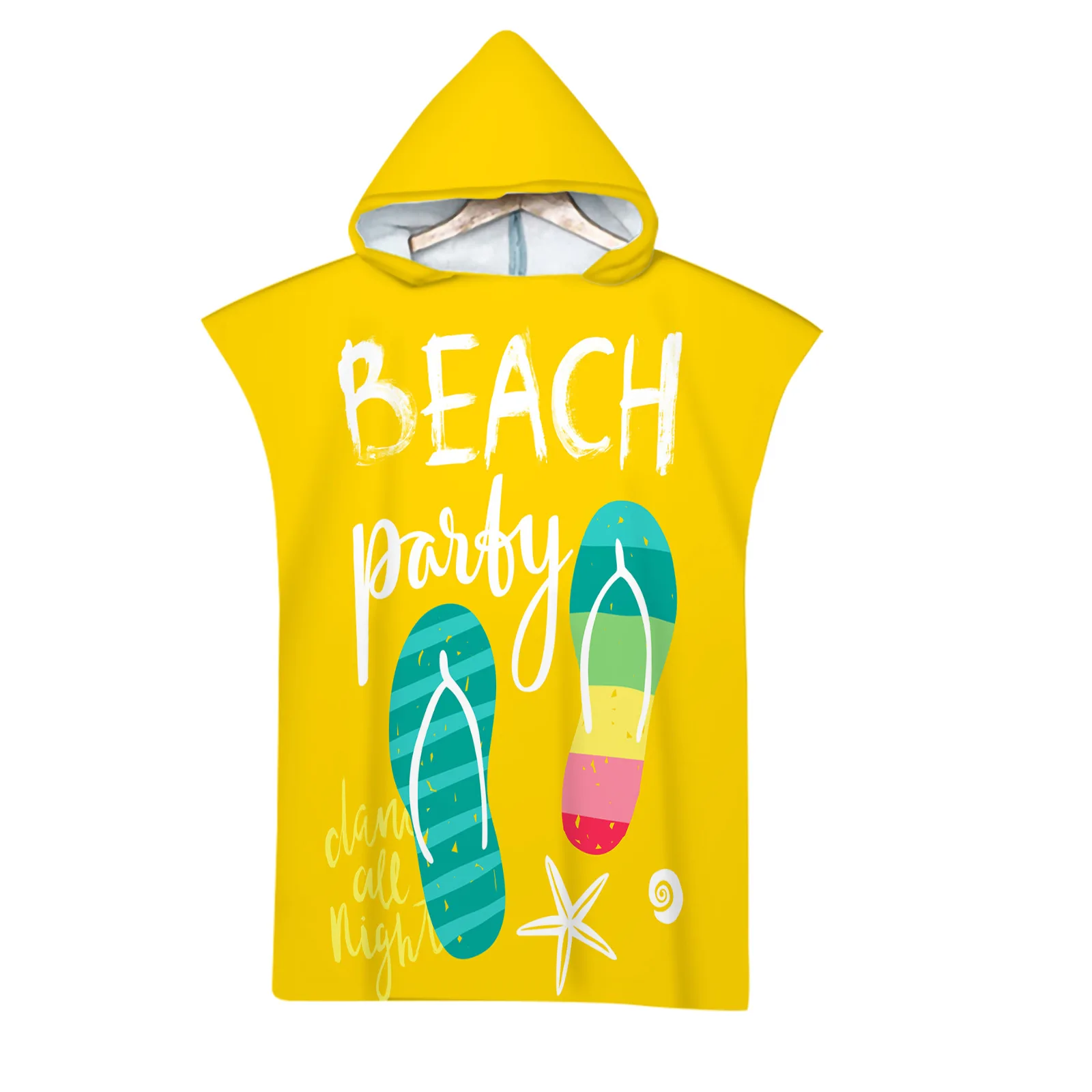  microfiber quick dry hooded beach towel adult kids swim changing bathrobe surf wearing thumb200