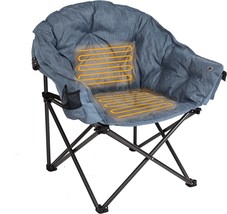 Macsports Heated Cushion Folding Lounge Patio Club Camping, Picnic,, Teal - £145.47 GBP