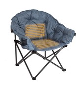 Macsports Heated Cushion Folding Lounge Patio Club Camping, Picnic,, Teal - £145.82 GBP
