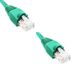 Ultra Spec Cables Pack of 2 - Green 1FT Cat6 Ethernet Network Cable LAN Internet - £14.97 GBP