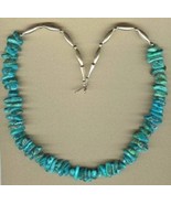 Large Turquoise Nugget and Lots of Sterling Beads in 25 In Necklace - $210.00