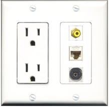 RiteAV - 15 Amp Power Outlet 1 Port RCA Yellow 1 Port Toslink 1 Port Cat... - $14.93