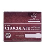 Khadi Natural Chocolate Mini Facial Kit 75 gm Ayurvedic Cleanser Face Re... - £12.42 GBP