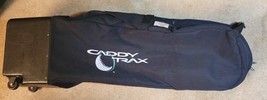 Golf Bag Travel Case Wheeled Canvas Black 48&quot; x 13&quot; x 11&quot; Hard Bottom Caddy Trax - £36.73 GBP