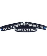 1 POLICE Lives Matter Thin Blue Line Silicone Wristband Bracelets Police... - £2.31 GBP