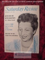 Saturday Review November 10 1956 Ruth Moore A. Whitney Griswold John Haverstick - £6.90 GBP