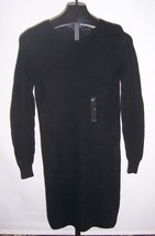 NWT Ralph Lauren blue Label Black Cotton Sweater Dress Misses Size Medium - $98.99
