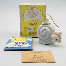 1997 Precious Moments Slow Down for the Holidays Christmas Ornament 272760 Snail - $12.19