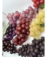 Vintage 7 Piece Faux Grapes, Red, Purple and Green - $342.12 MXN