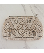 Vintage Beaded Small Clutch Purse Made in Czechoslovakia Art Deco Zipper... - $29.69