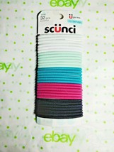 Scunci No Damage Elastics 2 PACKS Ponytail Holders 32 Pieces Each Pink Green - £8.09 GBP