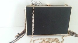 Sondra Roberts Fringe Box Clutch Black - $24.74