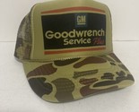 Vintage Goodwrench Service Hat Earnhardt Trucker Hat Adjustable Camo NAS... - $17.62