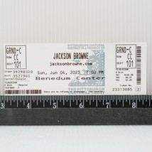 Jackson Browne Ticket Stub June 04, 2023 Pittsburgh Pennsylvania - £48.80 GBP