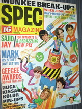 Spec 16 Teen Magazine-Winter1968-Monkees-Grass Roots-Rascals-Cowsills - $19.00