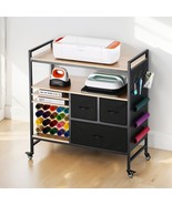 Rolling Craft Cart and Storage Table with 20 Vinyl Roll Holders 3 Drawer... - $268.05 CAD