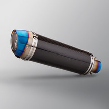 motorcycle exhaust system Universal 51mm exhaust muffler pipe fake carbo... - €123,44 EUR
