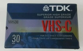 TDK Superior High Grade VHS C 30 Min Cassette Tape VHSC VHS C 30 - £5.40 GBP