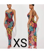 Fashion Nova Multi Color Tropical Maxi Dress~Size XS - £25.00 GBP