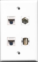RiteAV - 1 Port Coax Cable TV- F-Type and 1 Port USB A-A 2 Port Cat5e Et... - $12.83
