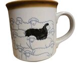 Vtg Otagiri Black Sheep/White Sheep Coffee Cup/Embossed design/Two Tone ... - $32.67