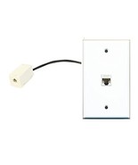 RiteAV - Single Gang Cat5e Rj45 Ethernet Wall Plate White with (RJ45 Fem... - £6.59 GBP