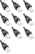 Ultra Spec Cables Pack of 10 - Black 2FT Cat6 Ethernet Network Cable LAN... - $40.22