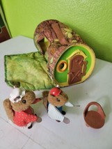 VTG WOODSEY SQUIRREL FAMILY PLAYSET 1979 FISHER PRICE #960 HOUSE FIGURES... - $93.09