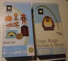 EC (2)Cricut Shapes Cartridges “Wrap It Up” &amp; &quot;Tags,Bags,Boxes &amp; More&quot;  - $9.89