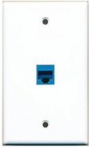 RiteAV - 1 Port Cat6 Ethernet Blue Wall Plate - $13.27