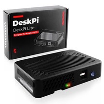 Deskpi Lite Raspberry Pi 4 Case With Power Button/ Heatsink With Pwm Fan/ Dual F - £43.99 GBP