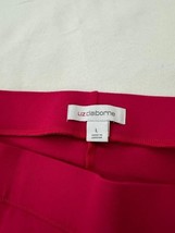 Liz Claiborne Women's Pink Side Slit Pull-On Skirt Size Large Waist 32" image 7
