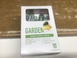Garden Party Wired String Lights 10 lights warm white needs 3AA batteries - £8.61 GBP