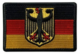 Germany Flag Eagle Embroidered Patch [&quot;Hook&quot; Fastener - 3.0 X 2.0 inch - GP1] - £5.37 GBP