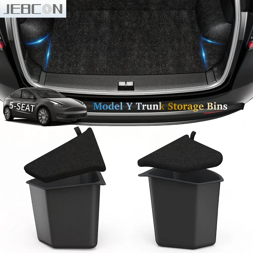 JEBCON tesla model y trunk storage bins 1:1 Mold TPE 2022-2023 tesla y storage - £70.63 GBP+