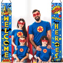 Hero Decorations Hero Backdrop Hero Porch Sign Banners Welcome Hanging - £21.23 GBP